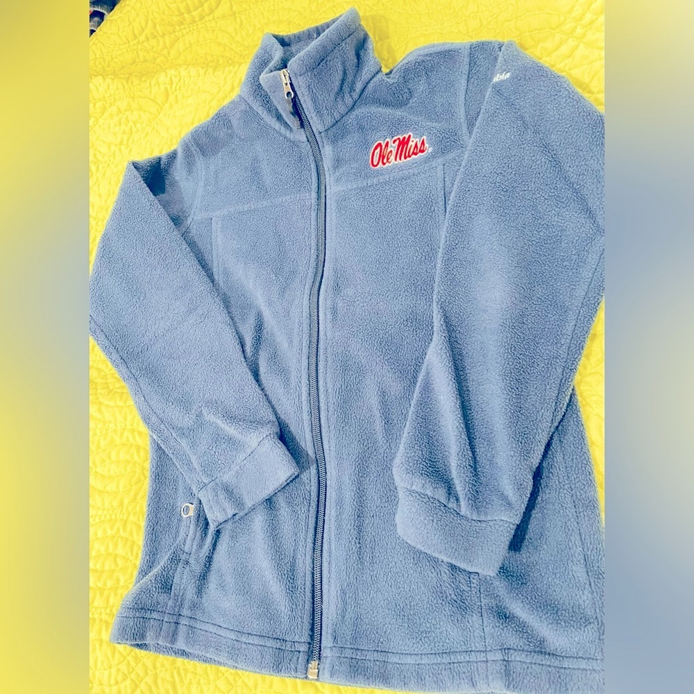 Columbia Ole Miss navy fleece jacket boys’ medium